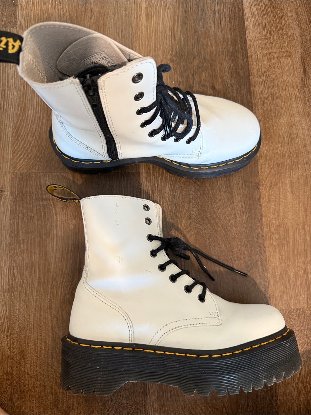 Dr. Martens White JADON Platform - Picture 2 of 5